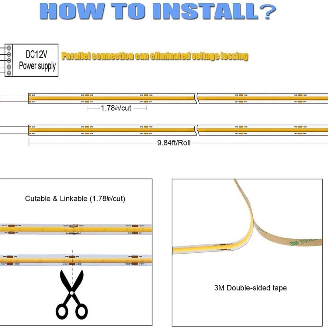 COBRA 30W 3 meter Daylight LED Strip Lighting Kit-Strip light-Dropli